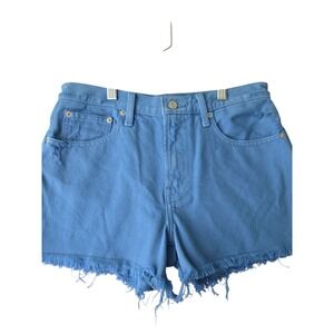 Lucky Brand Size 2/26 Relaxed Denim Shorts Raw Frayed Hem Light Blue Size 2/26‎